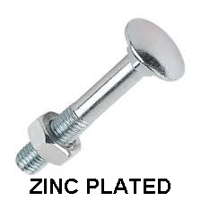 6mm Diameter Zinc Plated Cup Head Bolts